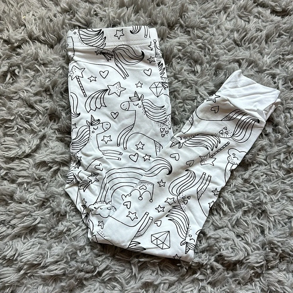 New Caden Lane Color Me Pajamas 2 Piece Set Enchanted Unicorns. Size 4T - Picture 4 of 8